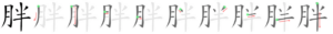 Chinese character 胖