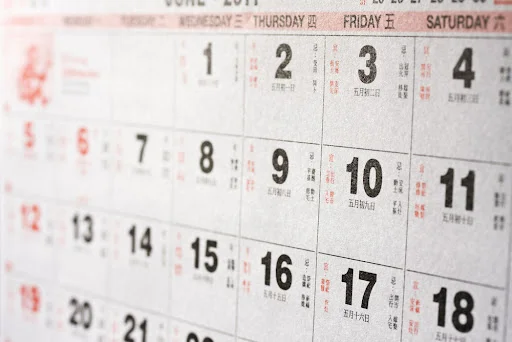 calendar in chinese