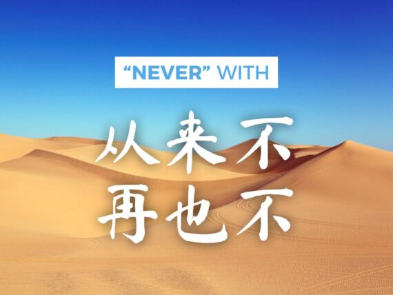 Never in Chinese 不 - Comparing ‘Never Have’ & ‘Never Again’]