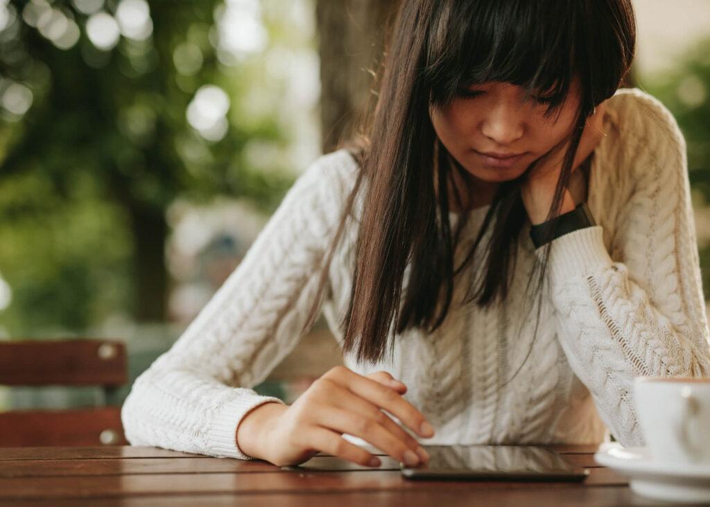 chinese girl writing