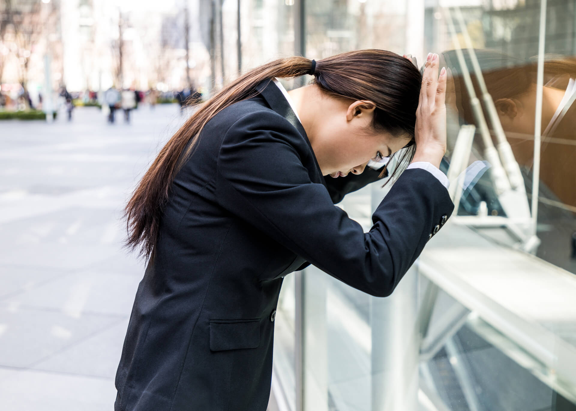 depressed businesswoman