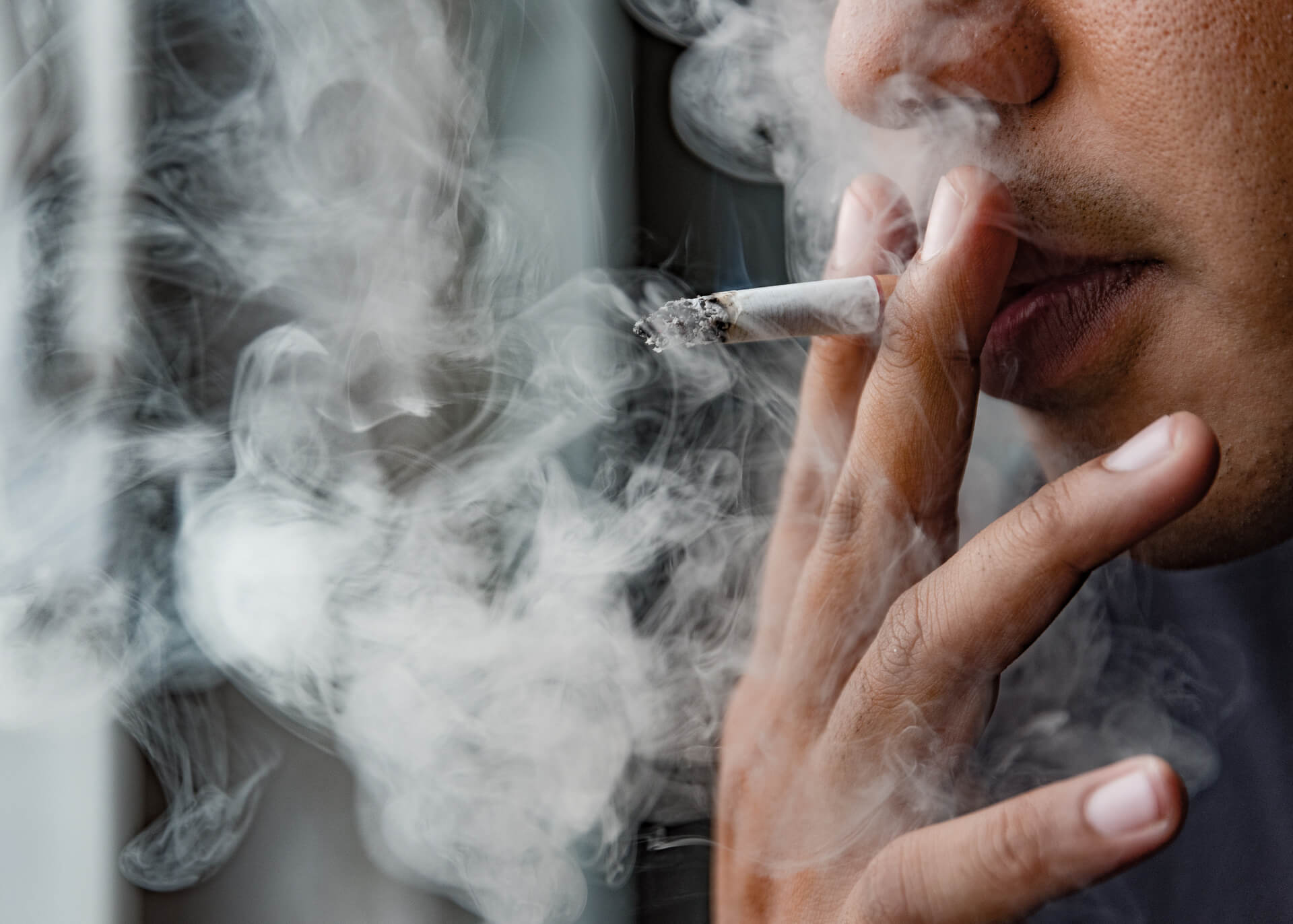 man smoking