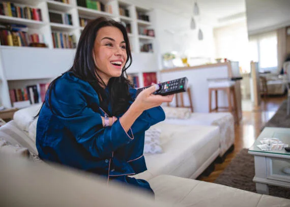 woman watching chinese tv shows