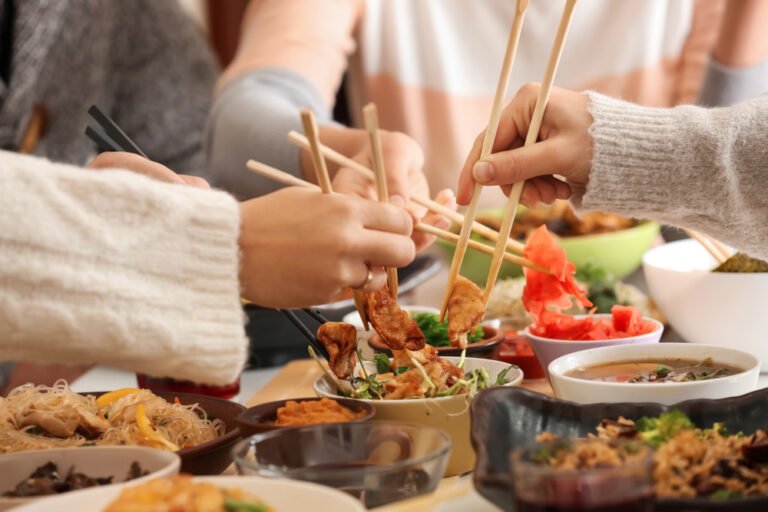 Using chopsticks Using chopsticks