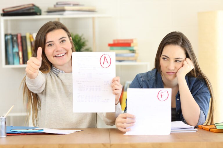 Top student and poor student