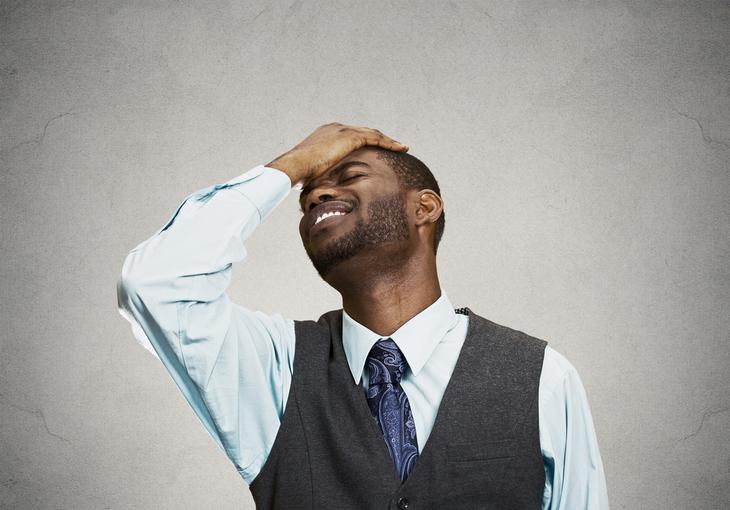 closeup portrait of a man with sad over wrong turns to Chinese fluency